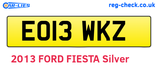 EO13WKZ are the vehicle registration plates.