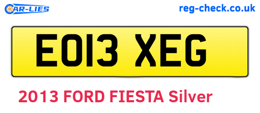 EO13XEG are the vehicle registration plates.