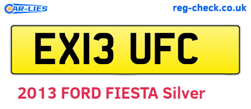 EX13UFC are the vehicle registration plates.