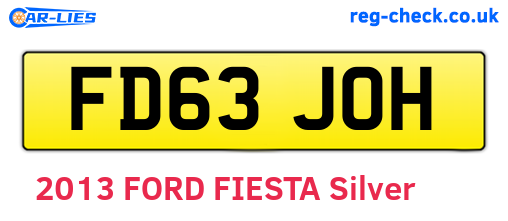 FD63JOH are the vehicle registration plates.