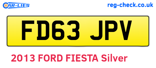 FD63JPV are the vehicle registration plates.