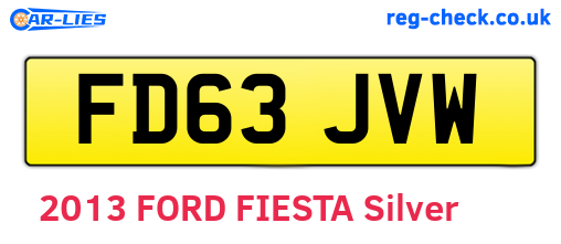 FD63JVW are the vehicle registration plates.