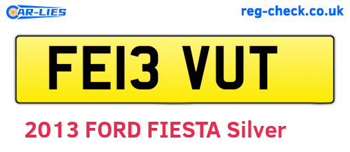 FE13VUT are the vehicle registration plates.