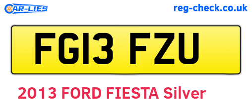 FG13FZU are the vehicle registration plates.