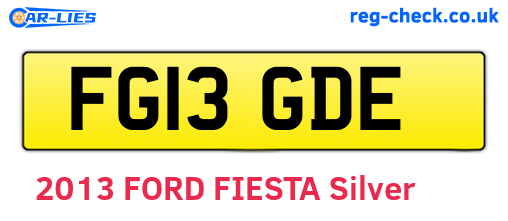 FG13GDE are the vehicle registration plates.