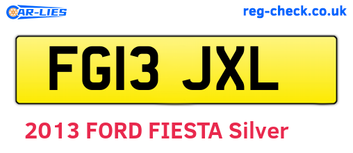 FG13JXL are the vehicle registration plates.