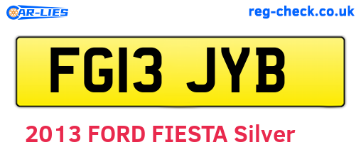 FG13JYB are the vehicle registration plates.