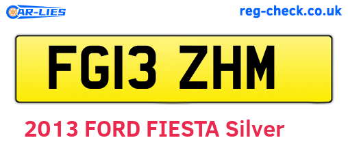 FG13ZHM are the vehicle registration plates.