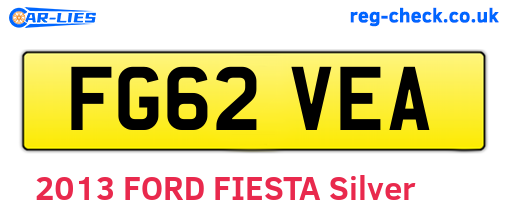 FG62VEA are the vehicle registration plates.