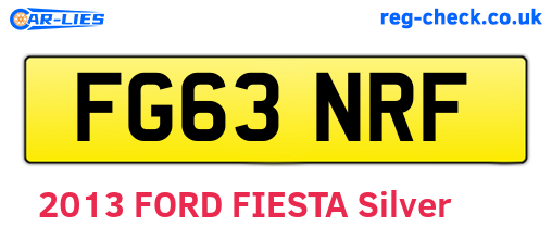 FG63NRF are the vehicle registration plates.