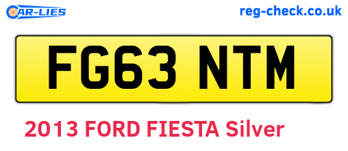 FG63NTM are the vehicle registration plates.