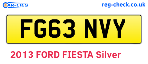 FG63NVY are the vehicle registration plates.