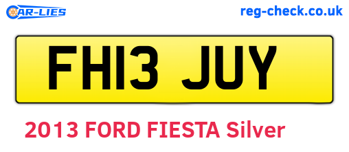 FH13JUY are the vehicle registration plates.
