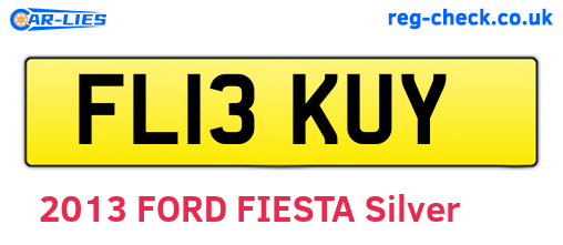 FL13KUY are the vehicle registration plates.