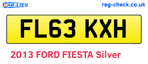 FL63KXH are the vehicle registration plates.
