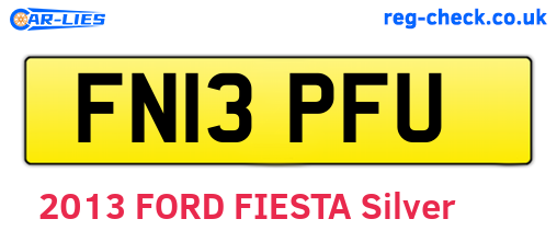 FN13PFU are the vehicle registration plates.
