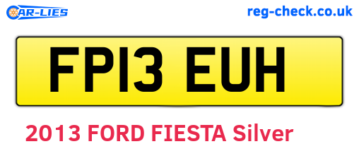 FP13EUH are the vehicle registration plates.