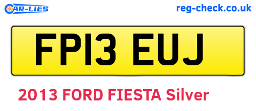 FP13EUJ are the vehicle registration plates.