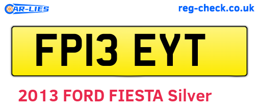 FP13EYT are the vehicle registration plates.