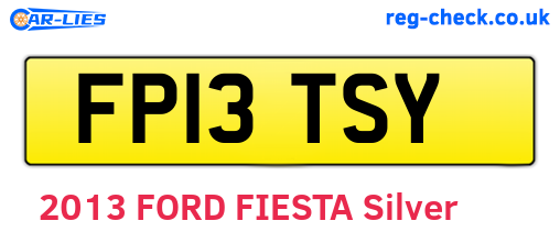 FP13TSY are the vehicle registration plates.