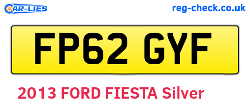 FP62GYF are the vehicle registration plates.