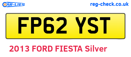 FP62YST are the vehicle registration plates.