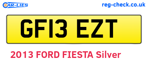 GF13EZT are the vehicle registration plates.