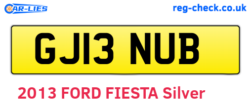 GJ13NUB are the vehicle registration plates.