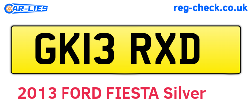 GK13RXD are the vehicle registration plates.