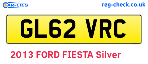 GL62VRC are the vehicle registration plates.