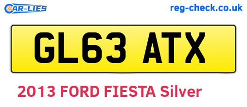 GL63ATX are the vehicle registration plates.
