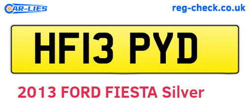 HF13PYD are the vehicle registration plates.