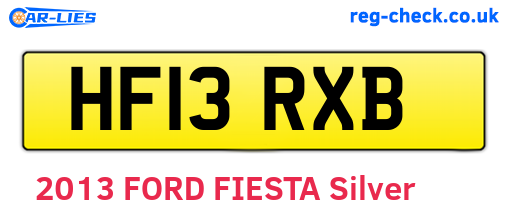 HF13RXB are the vehicle registration plates.