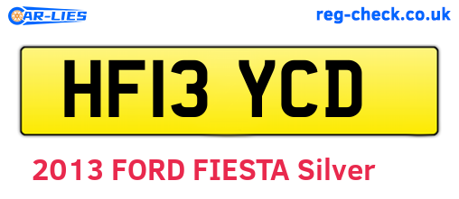 HF13YCD are the vehicle registration plates.