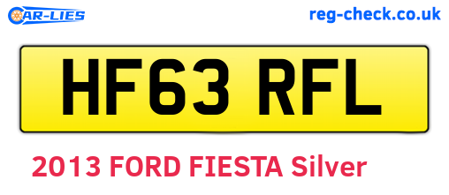 HF63RFL are the vehicle registration plates.