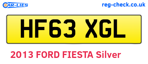 HF63XGL are the vehicle registration plates.