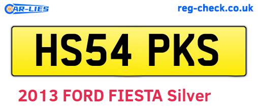 HS54PKS are the vehicle registration plates.