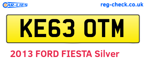KE63OTM are the vehicle registration plates.