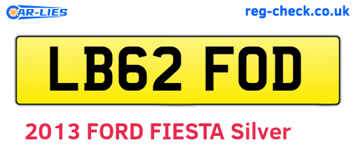 LB62FOD are the vehicle registration plates.