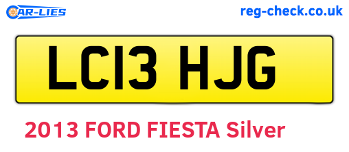 LC13HJG are the vehicle registration plates.