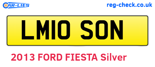 LM10SON are the vehicle registration plates.