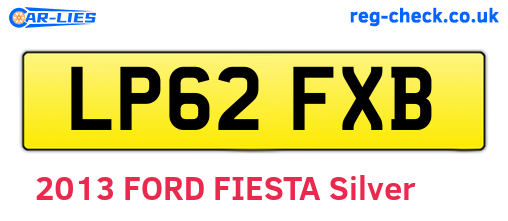 LP62FXB are the vehicle registration plates.