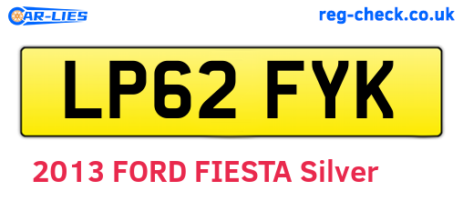 LP62FYK are the vehicle registration plates.