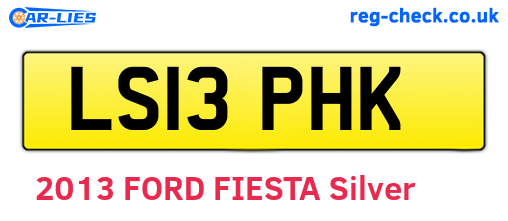 LS13PHK are the vehicle registration plates.