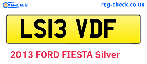 LS13VDF are the vehicle registration plates.