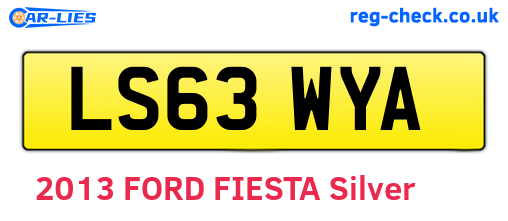 LS63WYA are the vehicle registration plates.