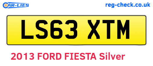 LS63XTM are the vehicle registration plates.