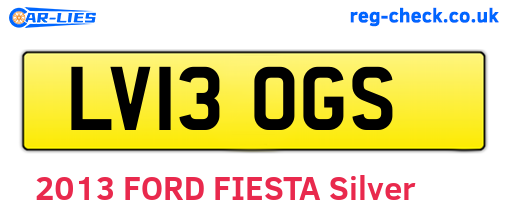 LV13OGS are the vehicle registration plates.
