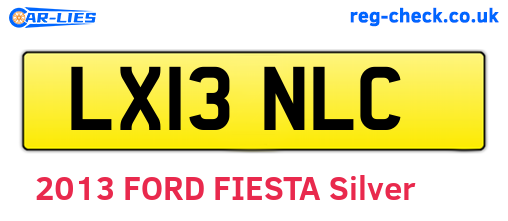 LX13NLC are the vehicle registration plates.