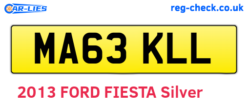 MA63KLL are the vehicle registration plates.